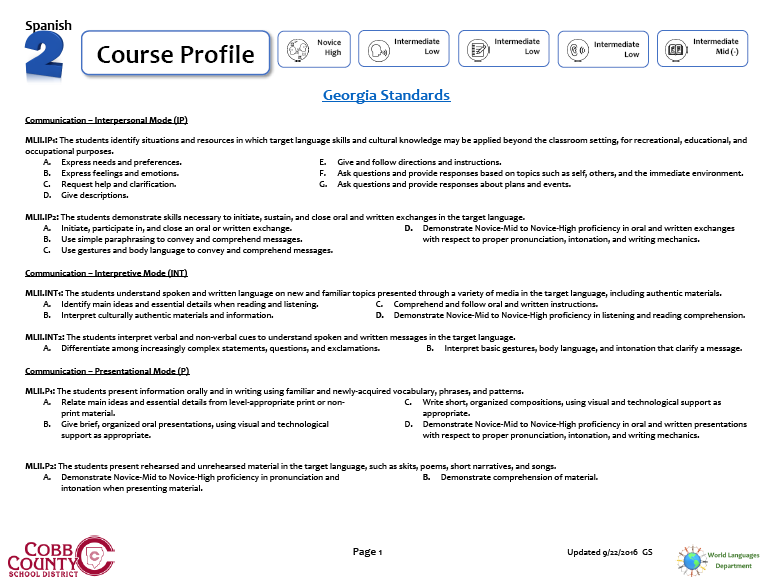 WL Course Profile II