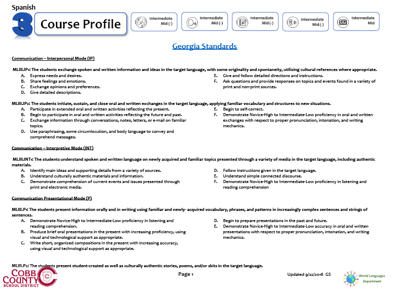 WL Course Profile III